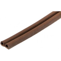 Ущільнювач гумовий 9х7,5мм з самоклеючою стрічкою SANOK D 100м коричневий