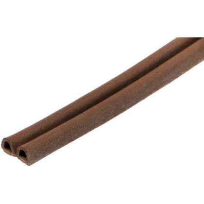 Ущільнювач гумовий 9х7,5мм з самоклеючою стрічкою SANOK D 100м коричневий
