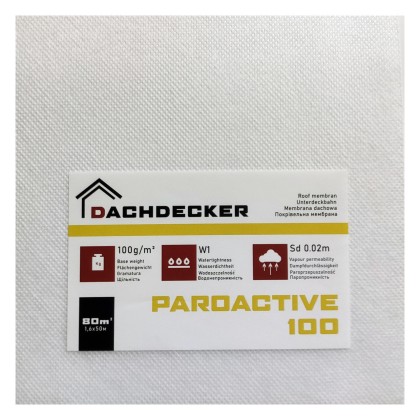 Пароізоляційна мембрана Dachdecker Paroactive 100 80м² 100 г/м²