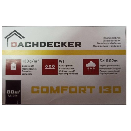Трикрокова супердифузійна мембрана Dachdecker Comfort 130 80 м2 130 г/м2
